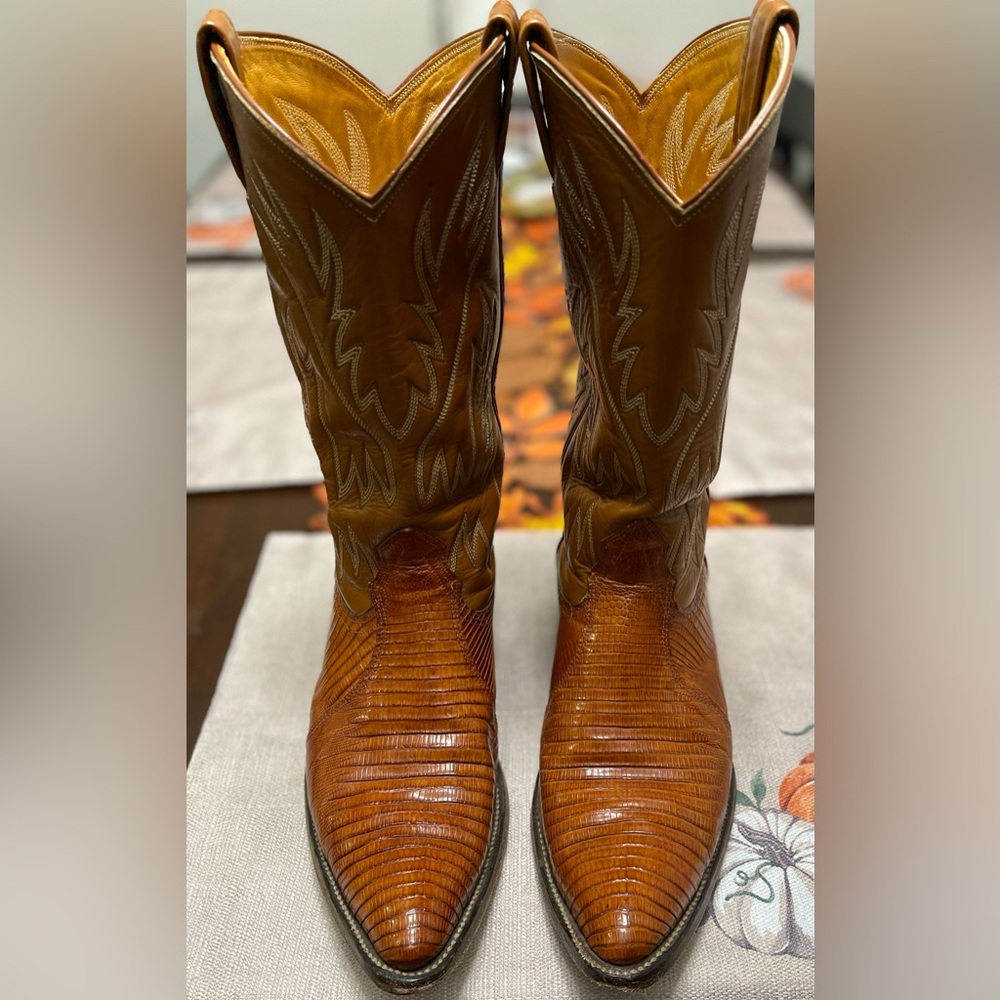 Beautiful pair of vintage Nocona lizard boots.